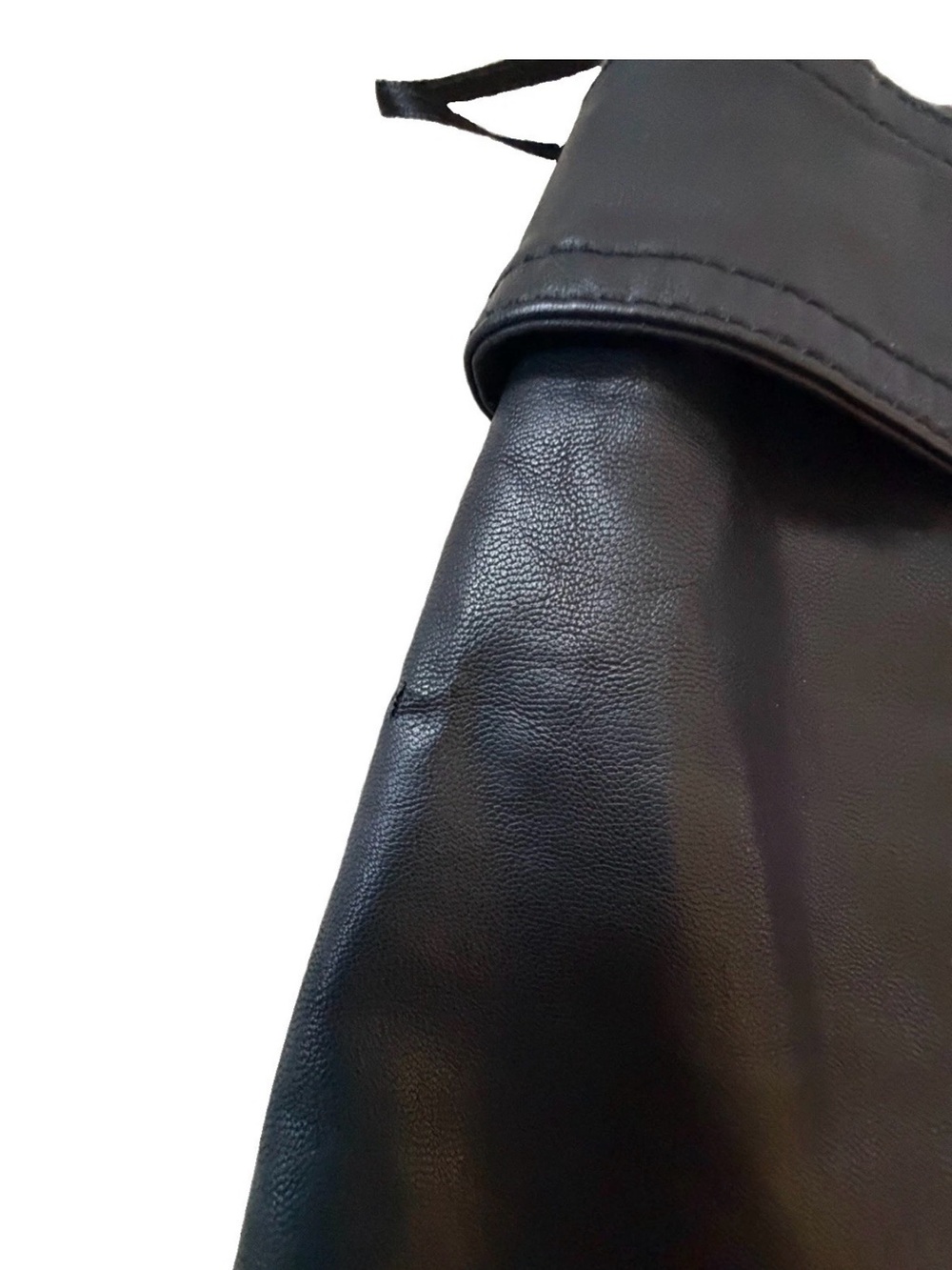 free people mini skirt Sz 0 Belt Faux Leather Biker , Gothic Minimalist - Picture 6 of 10